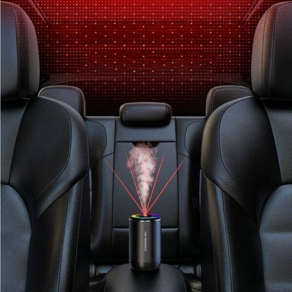 Luxury Smart Car Fragrance Diffuser Aluminum Car Perfume LED Lighting - Image 2