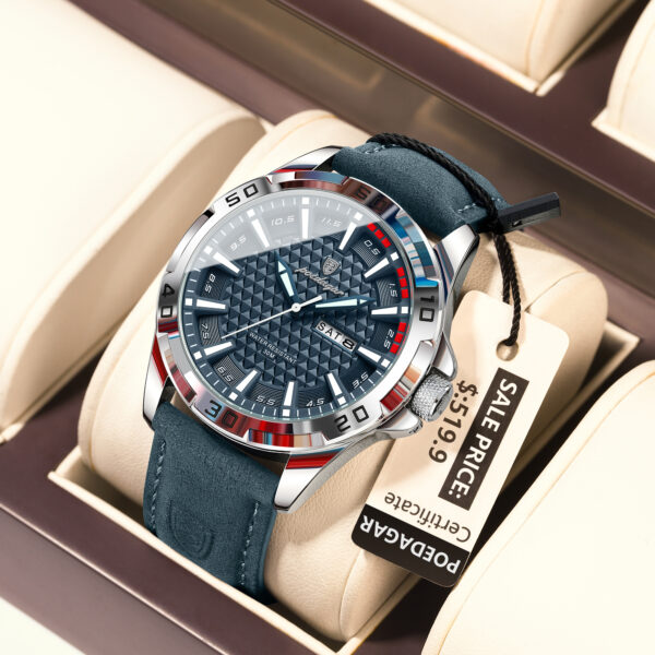 CURREN Men’s Luminous Chronograph Quartz Watch with Silicone Strap - Image 2
