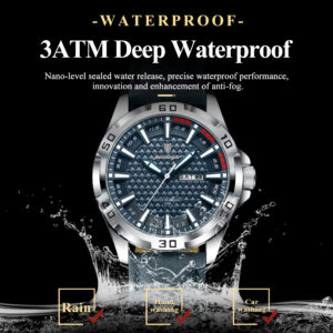 CURREN Men’s Luminous Chronograph Quartz Watch with Silicone Strap