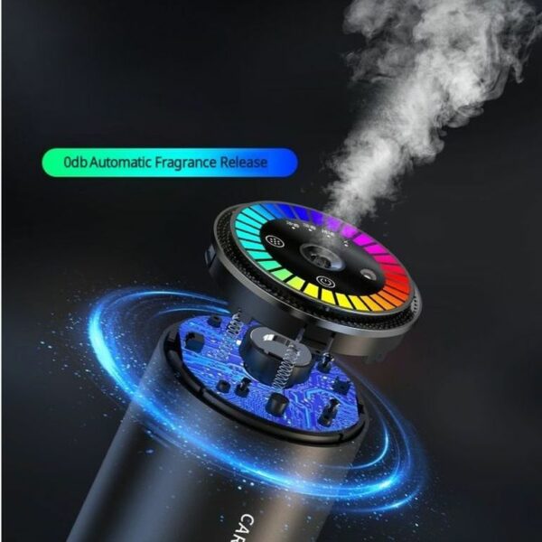 Luxury Smart Car Fragrance Diffuser Aluminum Car Perfume LED Lighting - Image 5