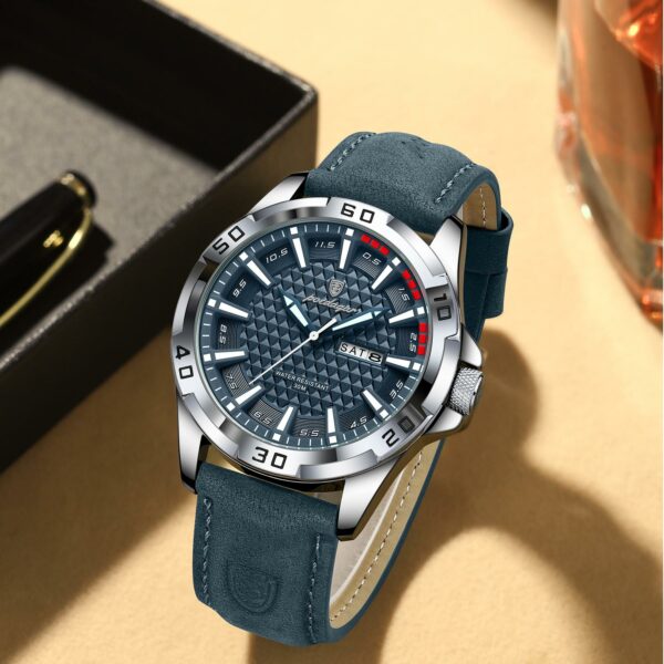 CURREN Men’s Luminous Chronograph Quartz Watch with Silicone Strap - Image 6