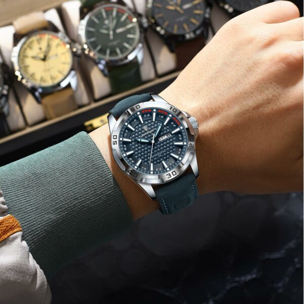 CURREN Men’s Luminous Chronograph Quartz Watch with Silicone Strap - Image 7