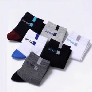 Summer Mid Cylinder Anti-Odor Breathable Thin Bamboo Socks Black