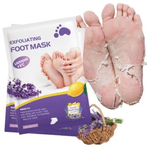 Foot Care Prevents Dryness Soften Cutin Lavender & VC Exfoliating Foot Peel Mask
