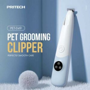 Low Noise Pet Hair Shaver Rechargeable Dog Paw Trimmer for Grooming with LED Light