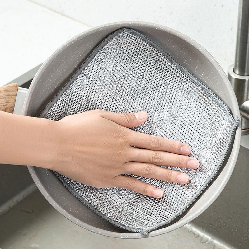 Multipurpose Wire Dishwashing Rag Non-Scratch Wire Scrubbers - Image 3