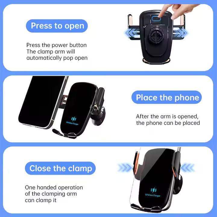 Wireless Charger Car Wireless Charger Magnetic Phone Holder for Mobile Phone Car Phone Holder - Image 4