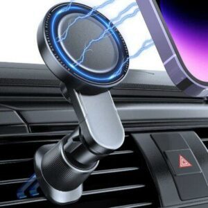 Magnetic Phone Holder for Car Air Vent All Phone Size Strong Magnets Hands Free