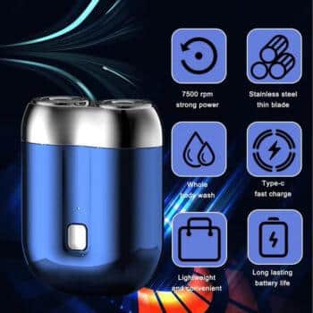 Usb Rechargeable Mini Double Head Electric Shaver for Men
