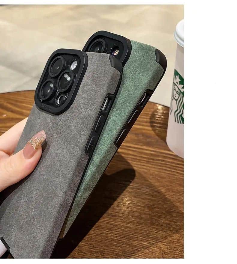 Leather Mobile ShockProof Back Cover Phone Case for iphone - Image 3