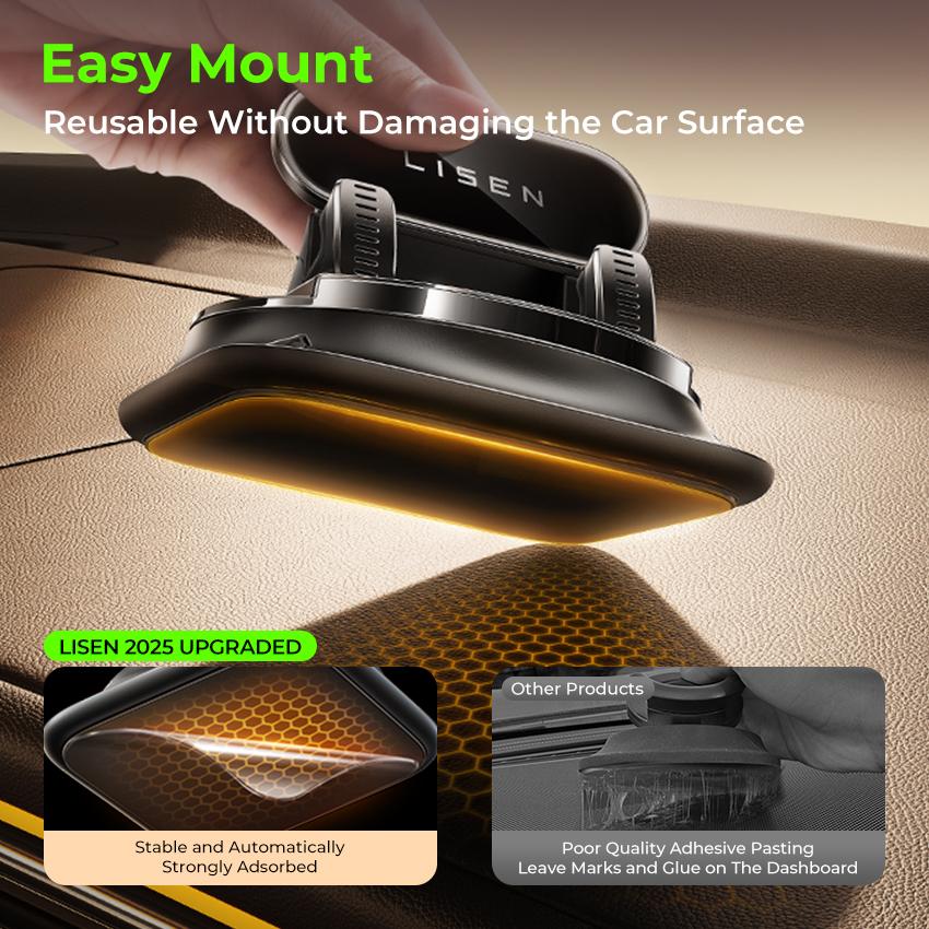 Premium 360° Rotation Car Phone Holder - Image 3