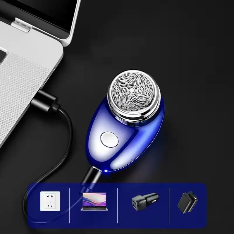 USB Rechargeable Mini Shave Electric Razor Waterproof Shaver - Image 3