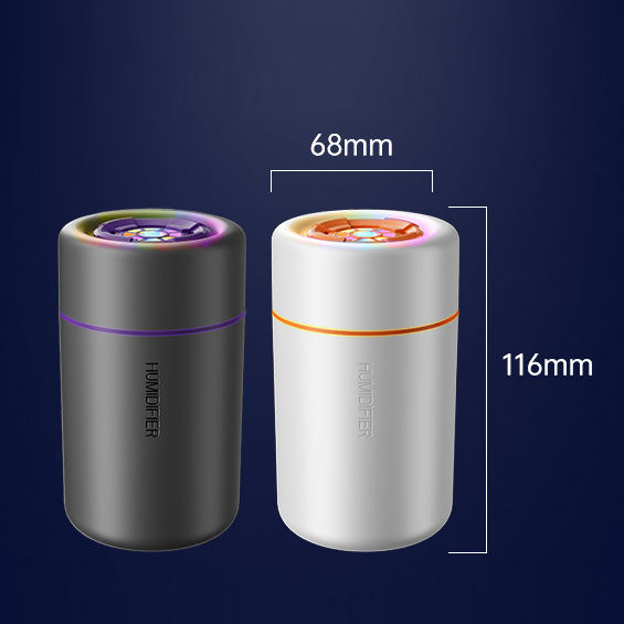 Korean 360 Degree Aromatherapy USB Air Humidifier Low Noise Small Personal Desk Vehicle-Mounted Made Plastic for Car Office Use - Image 3