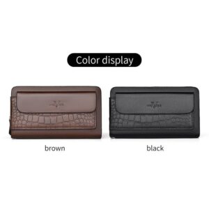 Fashion and Simple PU Leather Bracelet Handbag Lightweight Travel Business Office Supplies Men's Gift Wallet