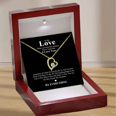 Gold Plated Stainless Steel Heart Zircon Pendant Necklace for Women Jewelry Dainty Choker Romance Gift - Image 2