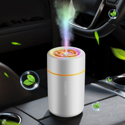Korean 360 Degree Aromatherapy USB Air Humidifier Low Noise Small Personal Desk Vehicle-Mounted Made Plastic for Car Office Use - Image 4