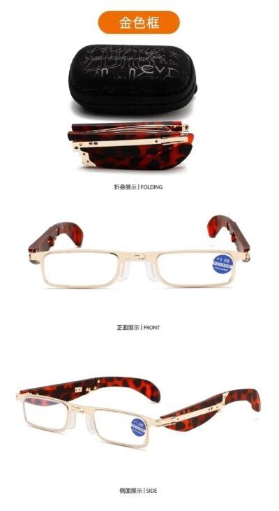 Mini Pocket Reading Glasses Golden Color - Image 6