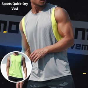Cool Feeling Ice Silk Mesh Quick-drying Sports Vest Fitness