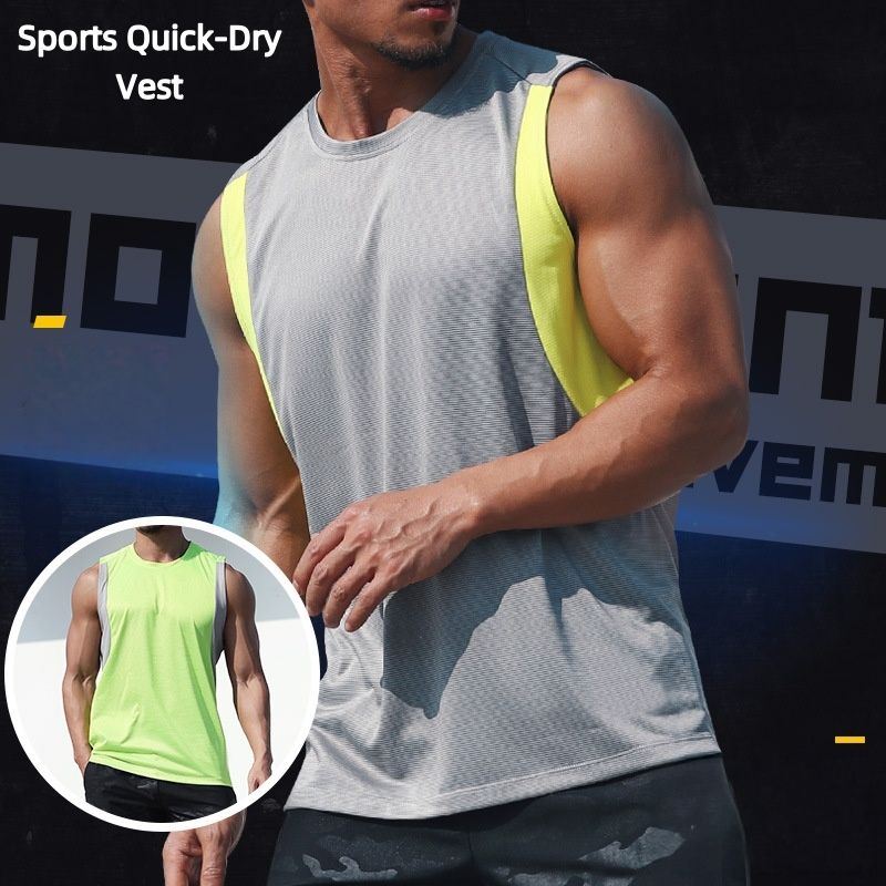 Cool Feeling Ice Silk Mesh Quick-drying Sports Vest Fitness