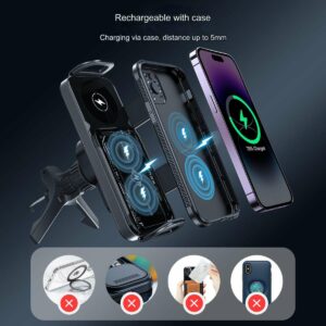 360 Degree Rotating 15w Wireless Charging Cell Phone Stand 12 Volt Type C Auto Clamp Mobile Phone Car Holder Wireless Charger
