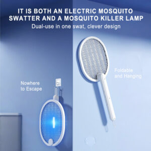 Pest Control USB Rechargeable Foldable Hanging Electric Mosquito Killer Fly Swatter