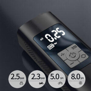 New Bike Ball Tire Mini Digital LED 12V DC Portable Rechargeable Wireless Electric Car Air Pump With Flashlight