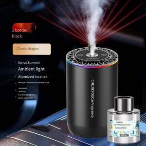 Luxury Portable 50Ml Alloy Smart Aroma Diffuser Machine Type-C Auto Car Essential Oil Aroma Diffuser Home Air Freshener