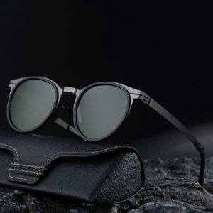 New European American Oval Polarized Shade Round Metal Retro Trend Outdoor Men Cross-border Sunglasses