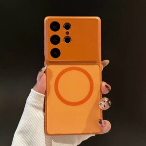 New Fashion Matte Tempered Glass Magnetic Wireless Charging Phone Case for Samsung Galaxy S26 Ultra Hard PC Shockproof Cover