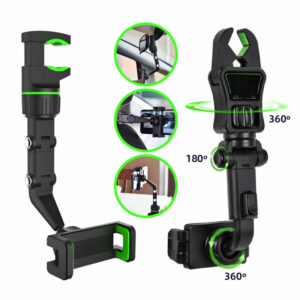 Multifunctional Car Motorcycle Desktop Mirror Phone Holder 360 Rearview Car Rearview Mirror Mount Bracket Holder