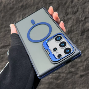 Shockproof Magnetic Phone Case for Samsung Galaxy S26 Ultra S25 S24 Frosted Lens Camera Holder Protective Mobile Phone Cover