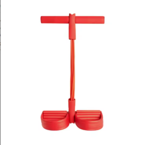 Tube Elastic Loop Pedal Bands for Yoga Gym Home Workout -Red