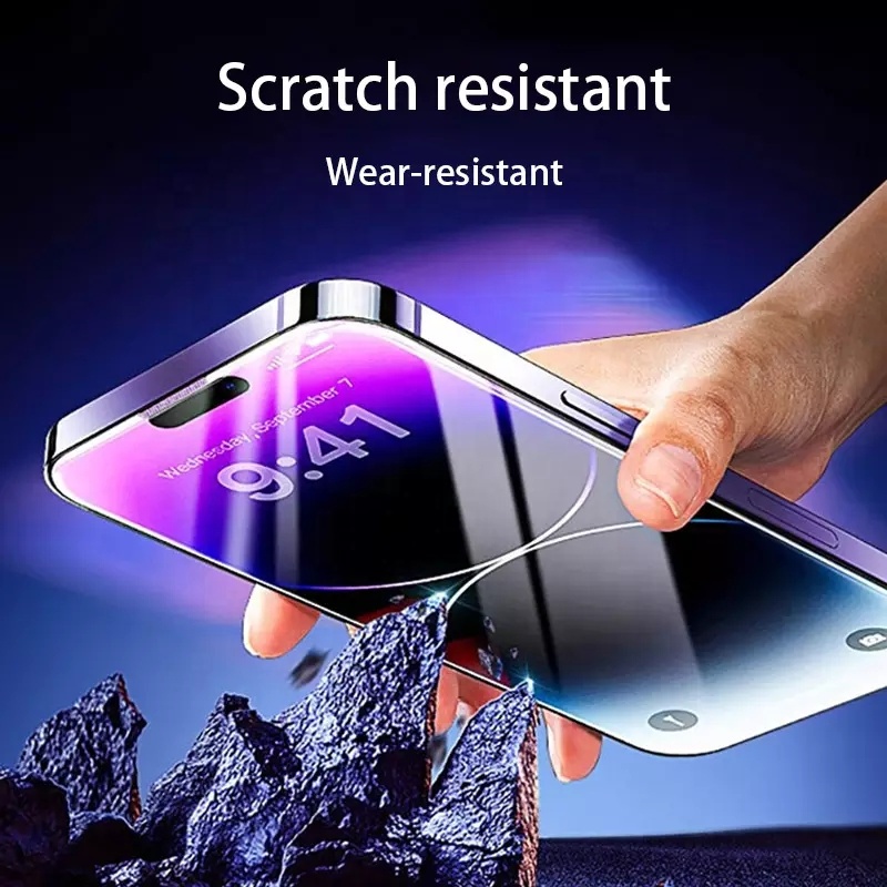 Anti Static Purple Light Anti Blue Tempered Glass Screen Protector for iPhone - Image 3