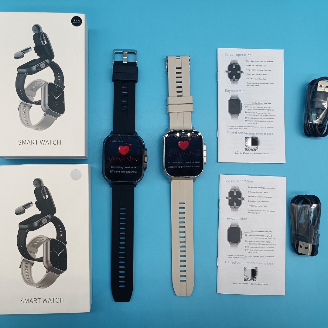 D8 2-in-1 Smart Watch with Built-in Wireless Earbuds - Image 5