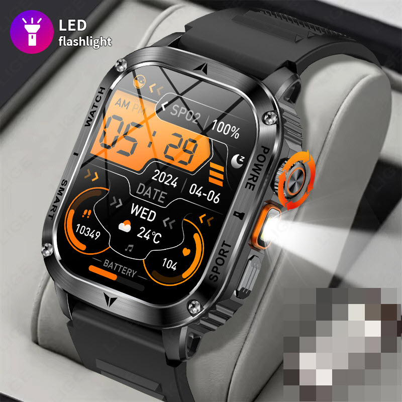 Smart Watch for Men 2.01-Inch Display BTCall 100+ Sports Modes Answer Call Sleep Tracker IP68 Wristband Watch - Image 4